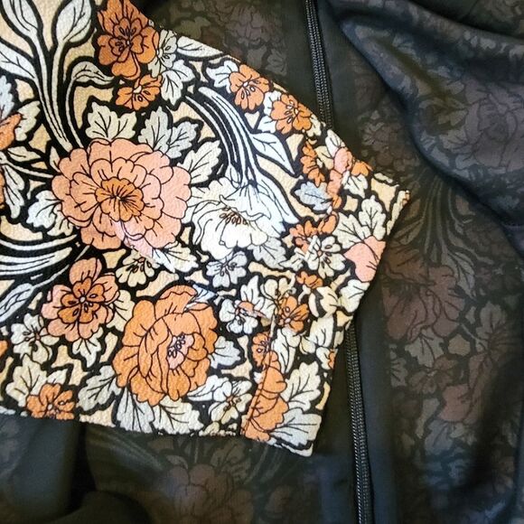 Anthropology HD In Paris Floral Patterned Keyhole 3/4 Sleeve Dress Size SP - Picture 8 of 11